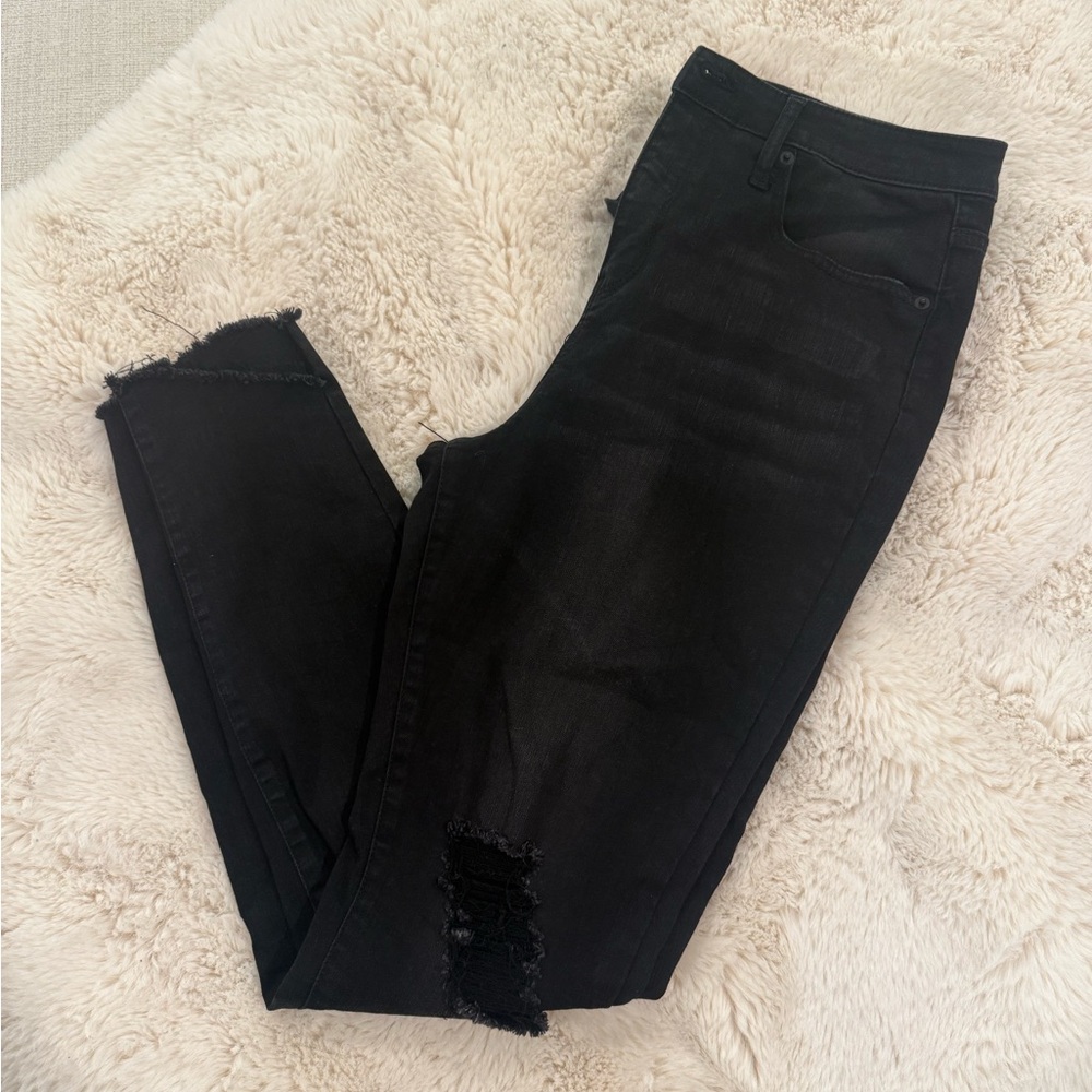 Wild Fable Black Distressed High Rise Skinny Jeans